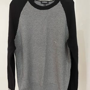 Men’s express sweater black and white size large